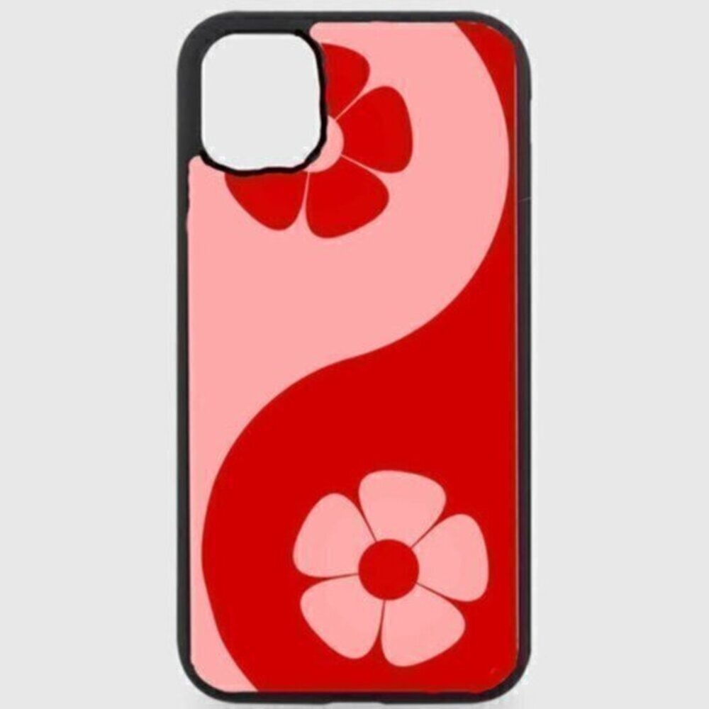 Red Flower Yin Yang Phone Case